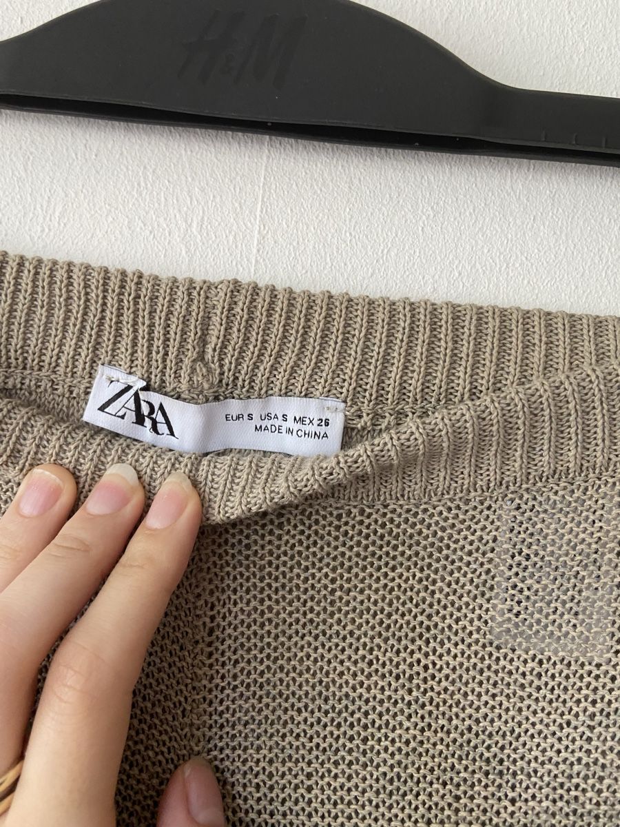 Zara Pantaloni: Beige Strickhose – Usato da Zürich venduto da cas_x6pw 2