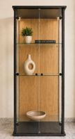 Home24 Vitrine "Exhibit" Schwarz/Eiche 170 cm