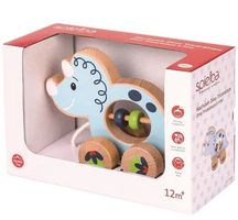 Spielba Nachzieh Dino Triceratops Holz