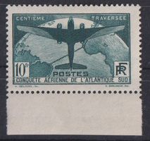 Frankreich 1936: 10 Fr. Ozeanüberquerung * - Kat. 650 für **