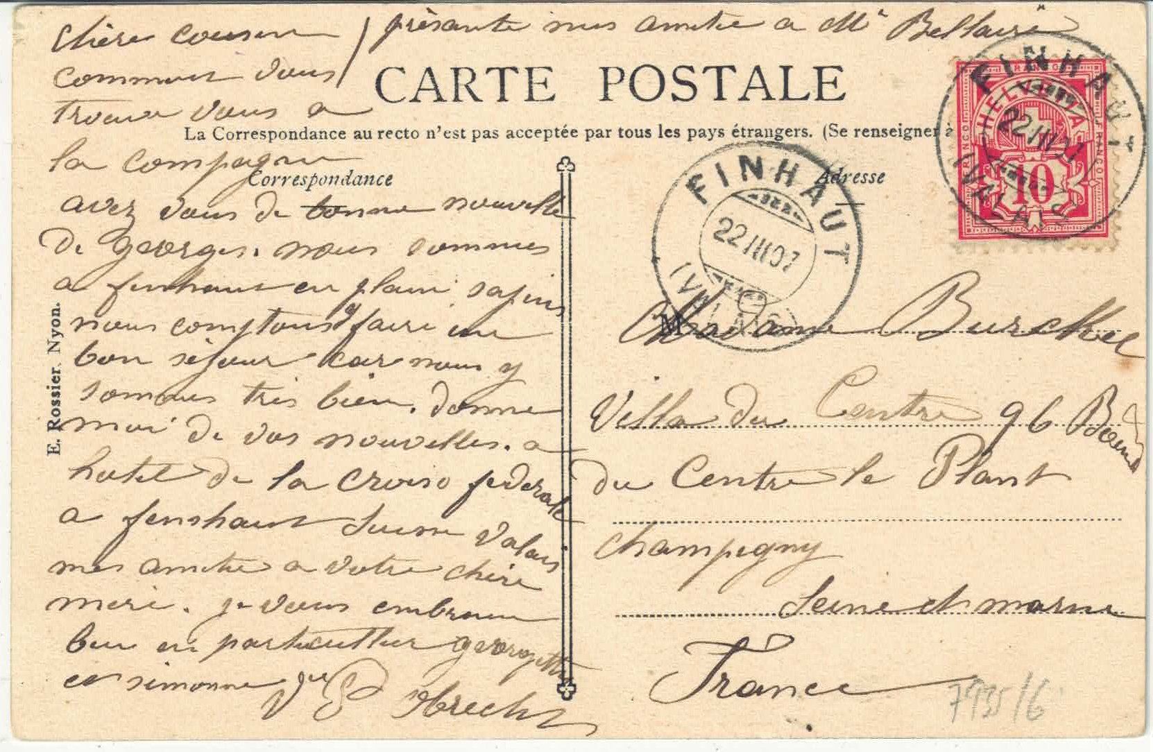 Cartes postales: Finhaut - La Gare – D'occasion à Ettingen par Kartenplanet 1