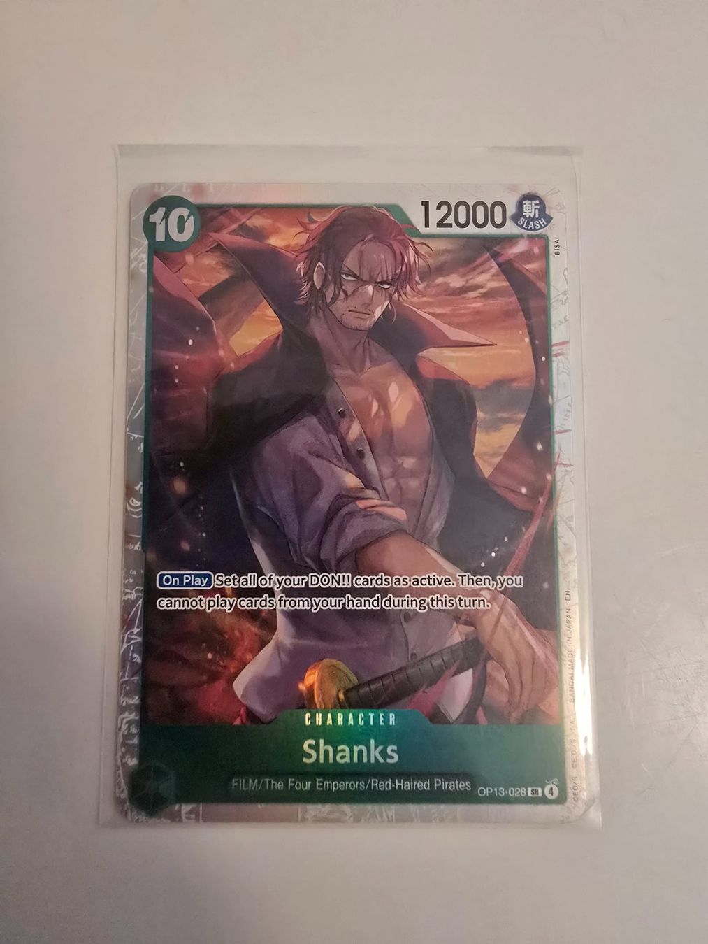 Bandai Carte collezionabili: Shanks OP13-028 SR – Nuovo (secondo la descrizione) da Chur venduto da Casdo
