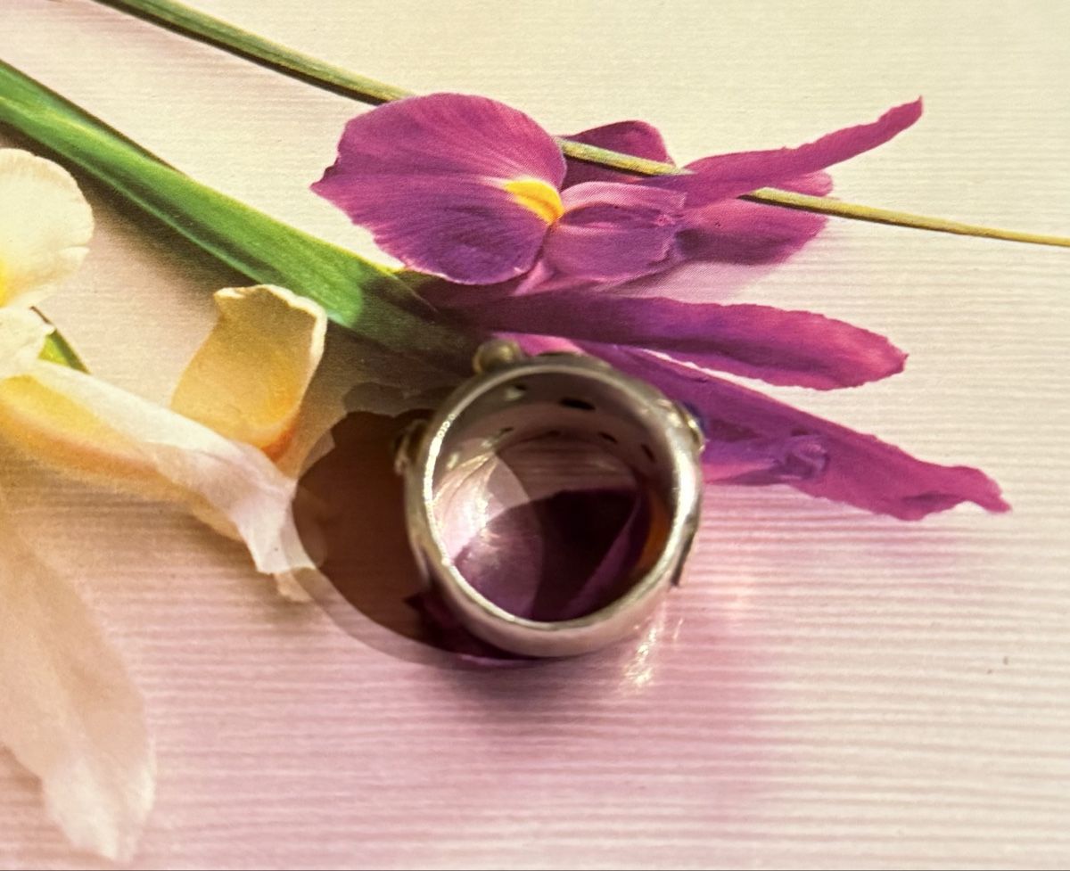 Anelli: Silberring mit Amethyst und Mondstein – Usato da Donat venduto da troja007 2