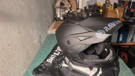 Helm Raven schwarz Grösse L mit Beutel sehr guter Zustand