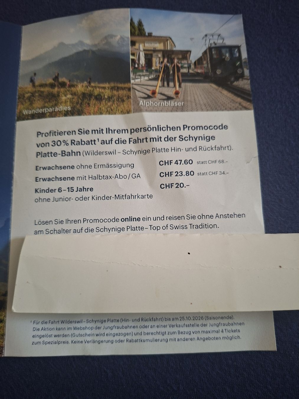Buoni: 30% Rabatt Schynige Platte – Nuovo (secondo la descrizione) da Sumiswald venduto da Cicco02 1
