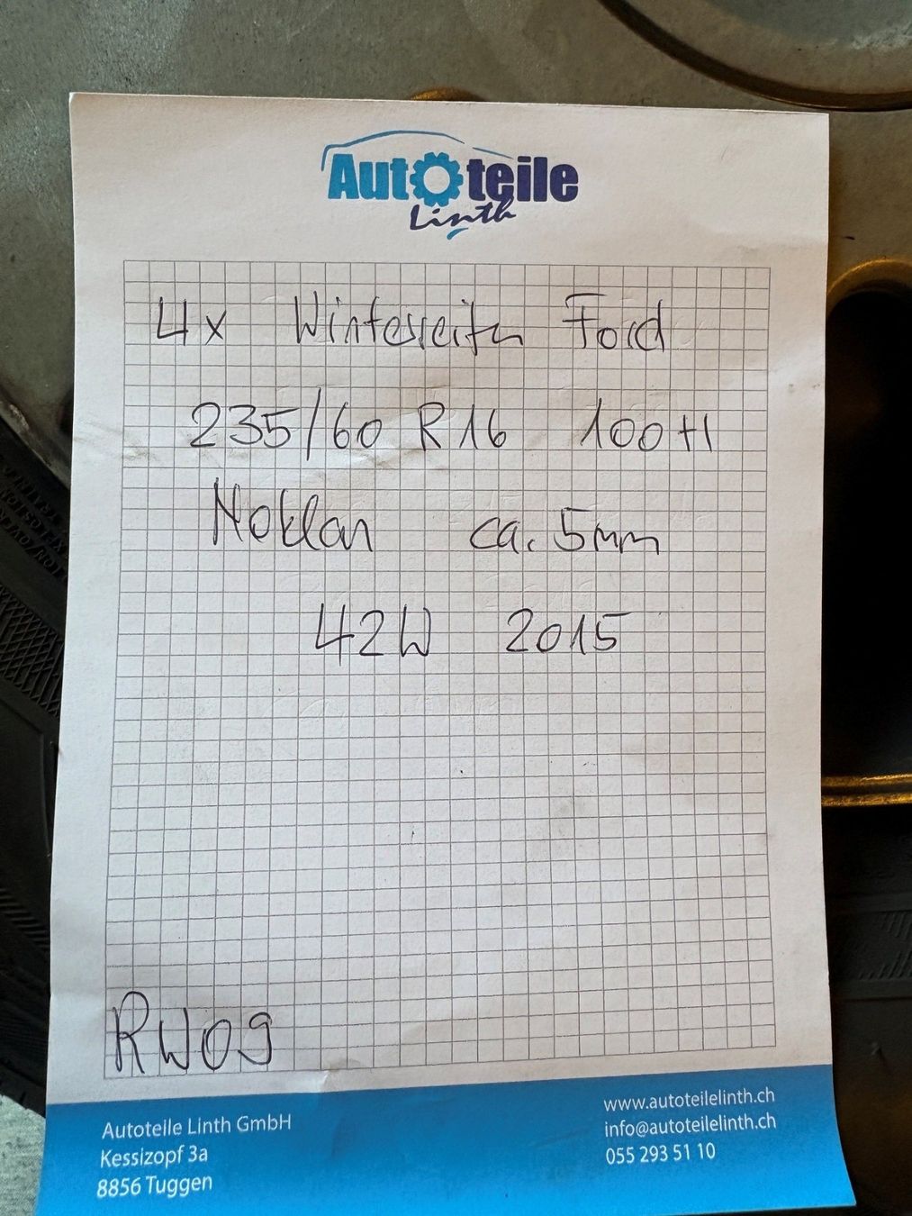 Volkswagen Pneus & Kompletträder: Winterräder 235/60 R16 Ford – Gebraucht aus Kaltbrunn von Steoli74 2