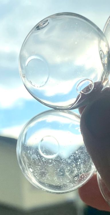 6 Dekor-Kugeln Aus Glas Mit Mosaik-Optik – 6 Cm Große Deko-Kugeln Für Schalen & Vasen (Silber/Weiß)