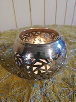 Silber Windlicht Kerzenhalter Deko Winter Weihnachten