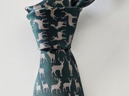 Seiden-Krawatte Jagd Hirsch Reh neu und originalverpackt