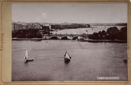 Kabinettfoto Enrique Brandt - Hamburg, Lombardsbrücke, 1893