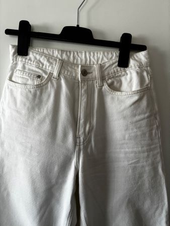 Pantalon blanc wide leg h&m