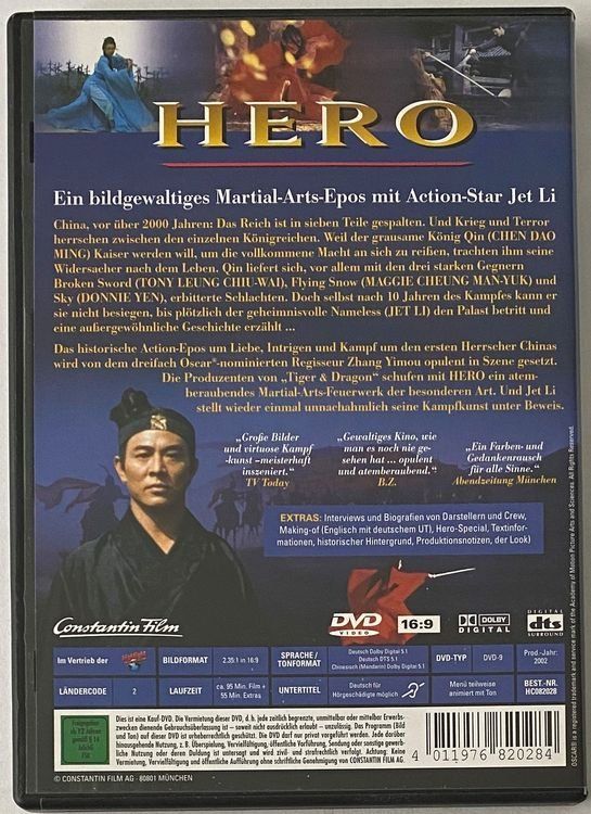 Tutti i DVDs: Hero (Versandkostenfrei) – Usato da Flums venduto da Asquillo 1
