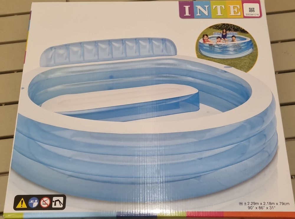 Intex Schwimmbad: Grosser Intex Pool mit Sitzbank - Badespass für die Familie! – Neu und originalverpackt aus Murten von Inf-shop