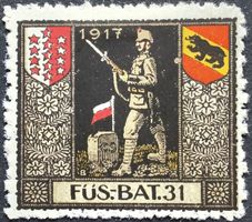 Füsilier Bat 31, weiss, 1.WK, Wi 3.Div 19