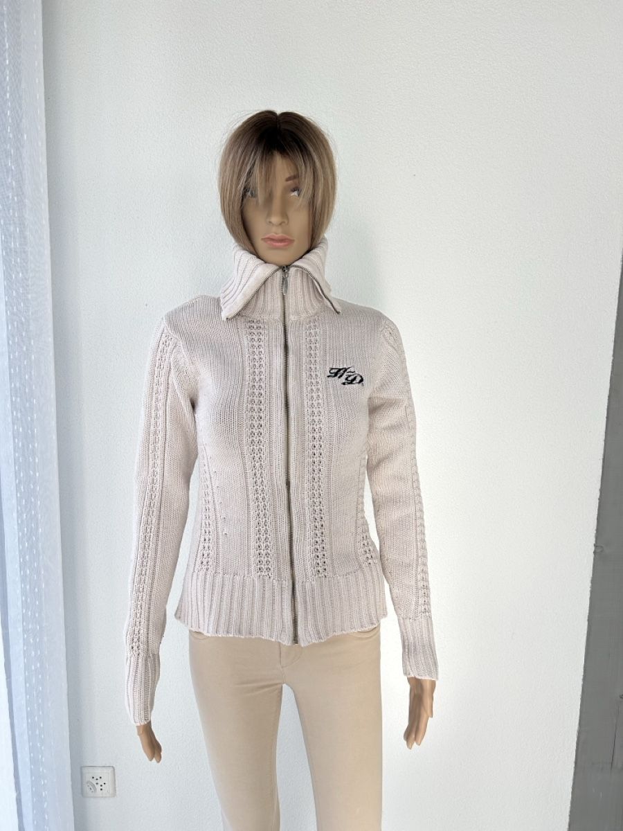 Pullover & Sweatshirts: Harley-Davidson Full Zip Cream Knit Sweater, Size Small – Neu (gemäss Beschreibung) aus Saland von ele_vc96
