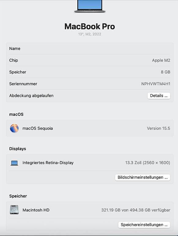 Apple Notebook: MacBook Pro 13" (2022)  Letztes Modell mit Touch Bar – Usato da Wettingen venduto da serkn1 2