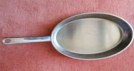 Ovale Kupferpfanne mit Edelstahl innen gebraucht guter Zu...