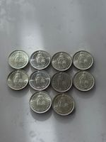10 x 2 Franken 1967  Silber  Stempelglanz