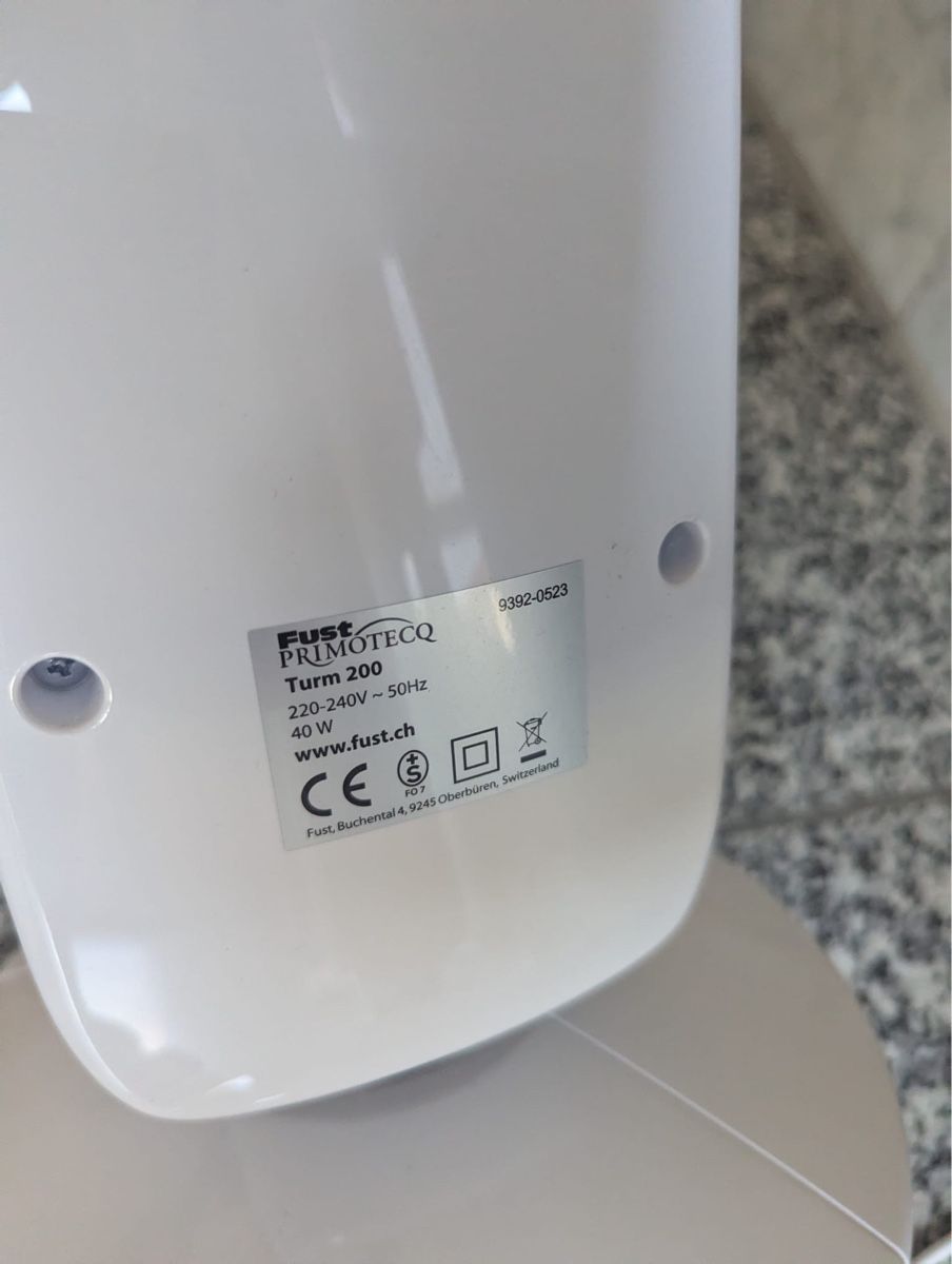 Ventilatoren: Fust Primotecq Turm 200 Ventilator/Fan white 40W – Gebraucht aus Zürich von rosyyy 2