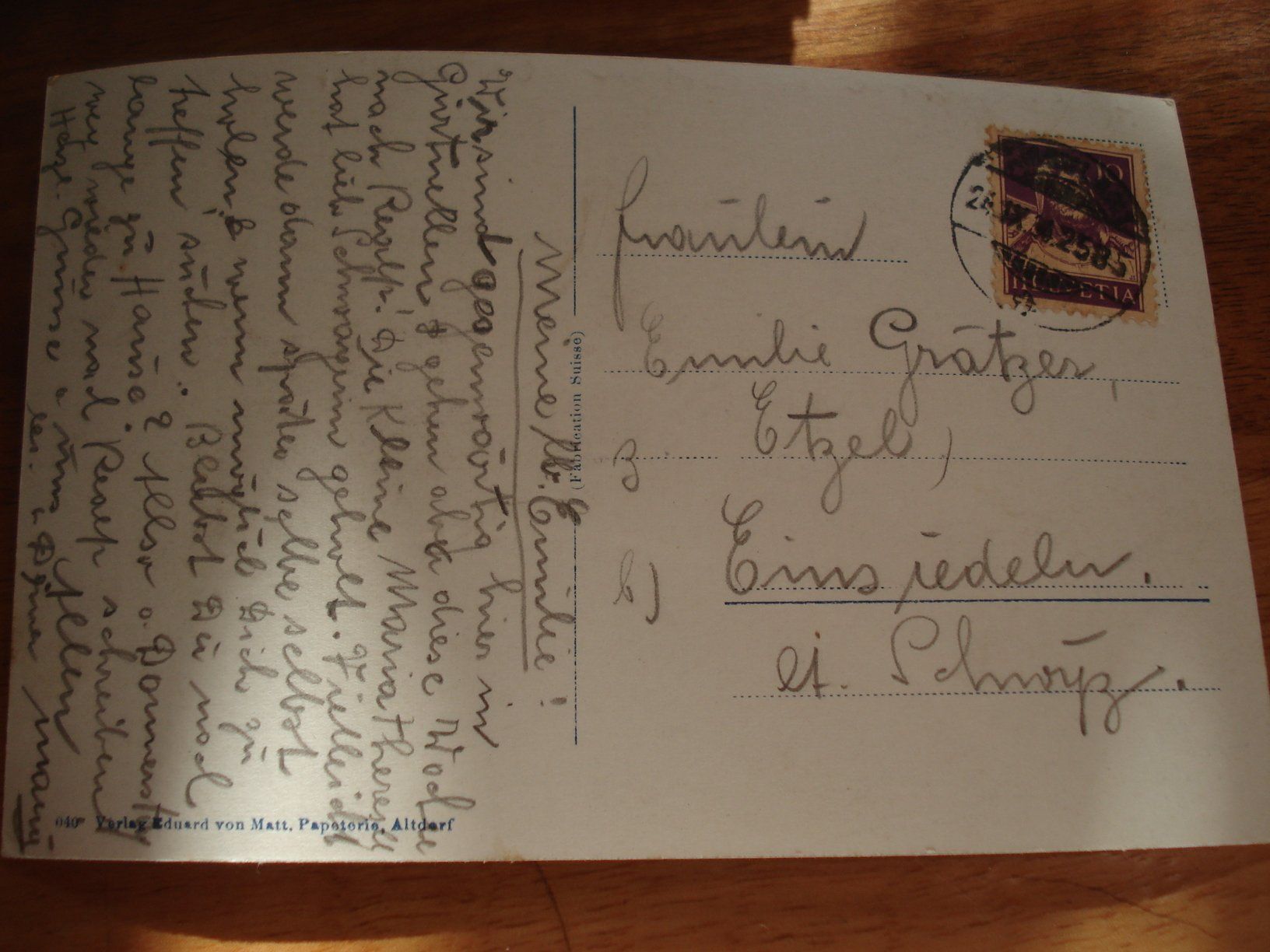 Ansichtskarten: Gurtnellen, Bahnlinie, 1925, gelaufen – Gebraucht aus Niederwil AG von morostahu 2