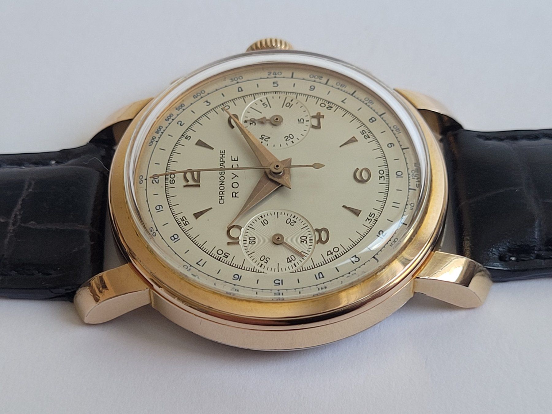Orologi: ROYCE CHRONOGRAPHE mit Landeron Chronowerk ca. 70-jährig – Usato da Baar venduto da VroniM 1