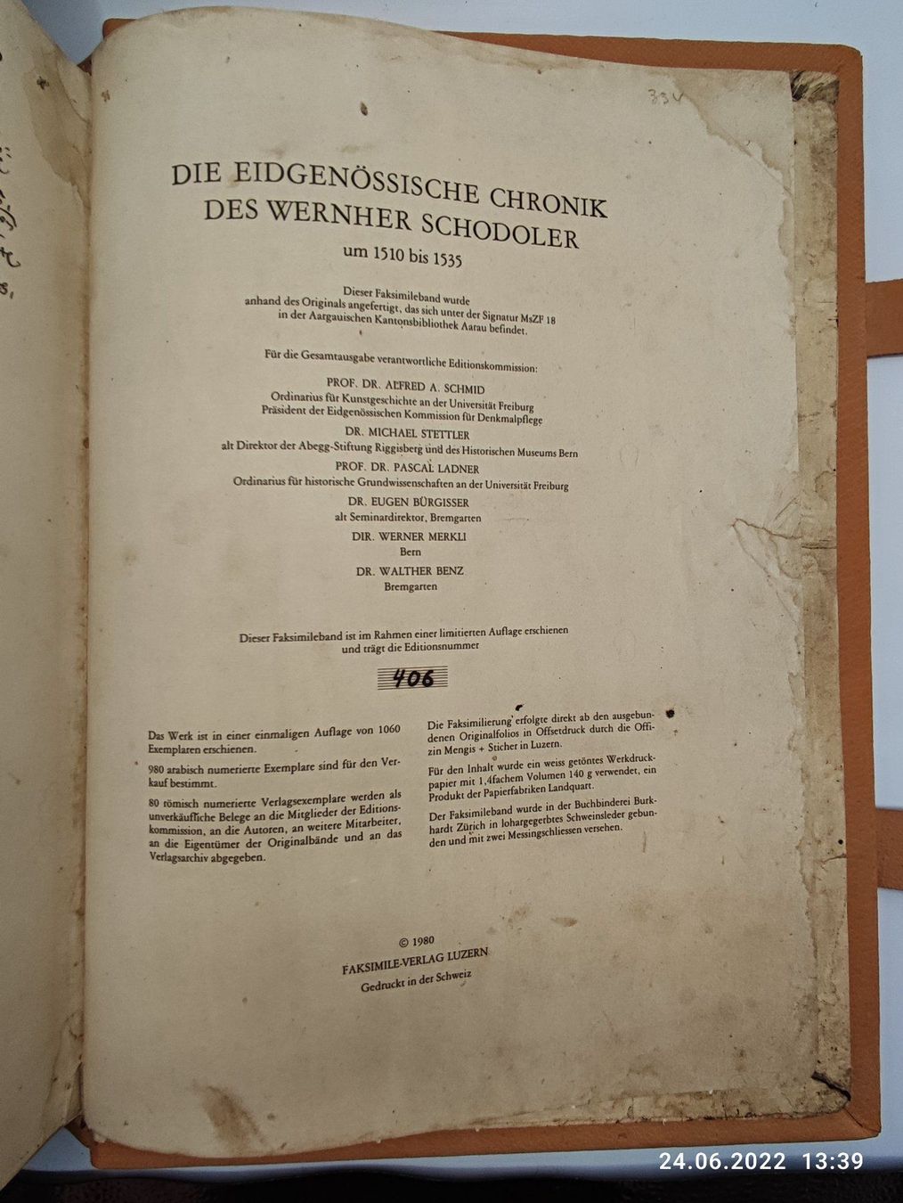 Libri: FAKSIMILE - EIDGENÖSSISCHE CHRONIK – Usato da Goldach venduto da Gaip 6