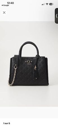 Sac Guess Gerty Girlfriend Satchel noir  comme neuf