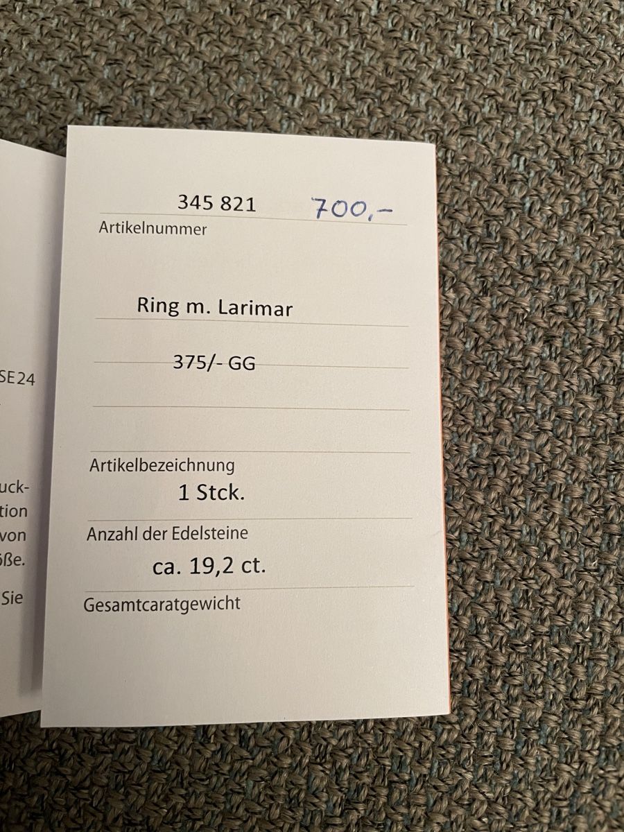 Anelli: Ring Gold 375 mit Larimar – Usato da Zürich venduto da doeni95 6