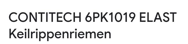 Ford Tutti pezzi di ricambio auto: Keilriemen CONTITECH 6PK1019 ELAST neu – Nuovo (secondo la descrizione) da Reinach BL venduto da bru_qpv2 1