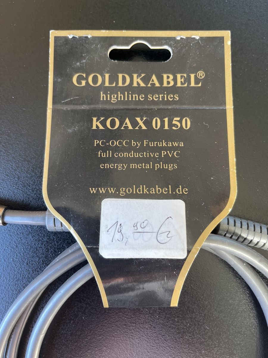 Profigold Kabel: Koax-Kabel Gold Goldkabel 150cm – Neu und originalverpackt aus Oberwil b. Zug von DeineWunderkammer 1