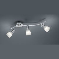 LED Deckenleuchte, 3er Strahler, Nickel