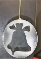 Christbaumanhänger Glasbild Glocke