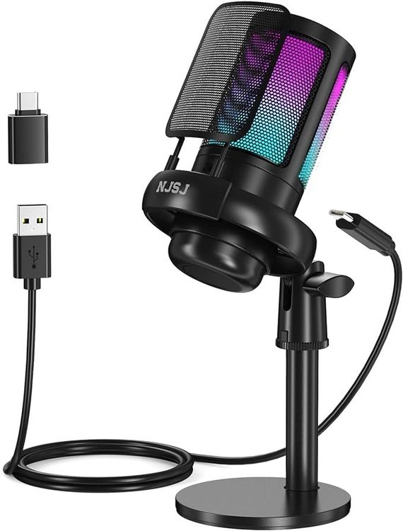 PC Gaming Microphone PS4 PS5 RGB USB C Podcast Mikrofone | Kaufen auf ...