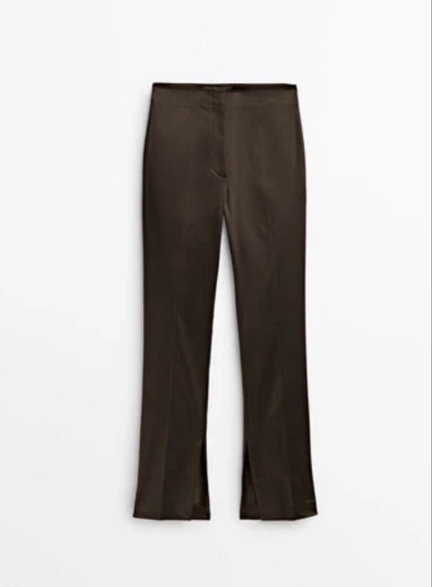 Massimo Dutti Pantaloni: Massimo Dutti brown trousers, slit hem, size 38 new – Nuovo e nell'imballaggio originale da Adliswil venduto da youngbee 3