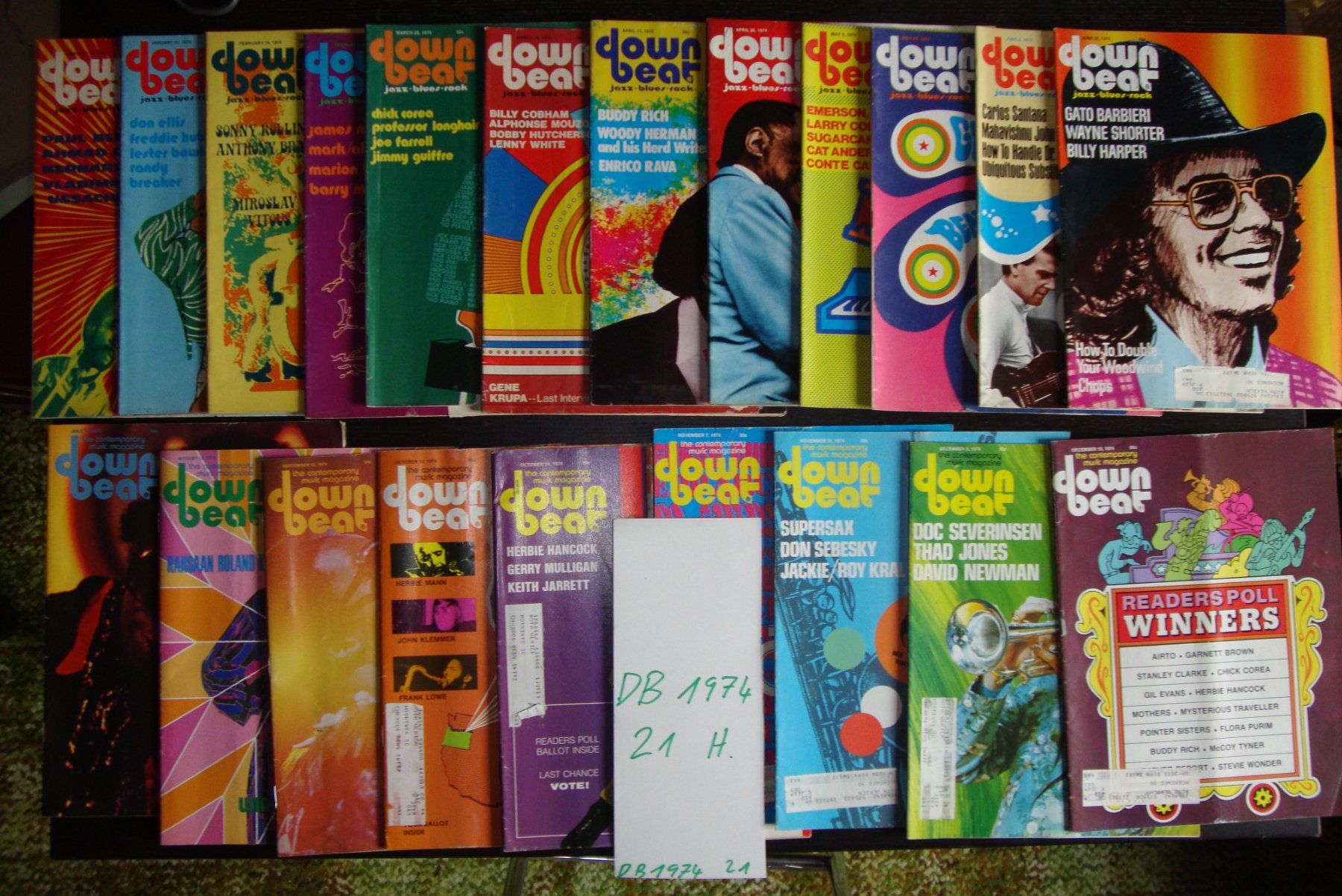 Riviste & Magazine: DOWN BEAT JAZZ MAGAZIN 1974 - ein Bündel Hefte – Usato da Bern venduto da carola31