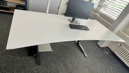 Schreibtisch, Bürotisch Elan Euroffice, lichtgrau, 2 Stück