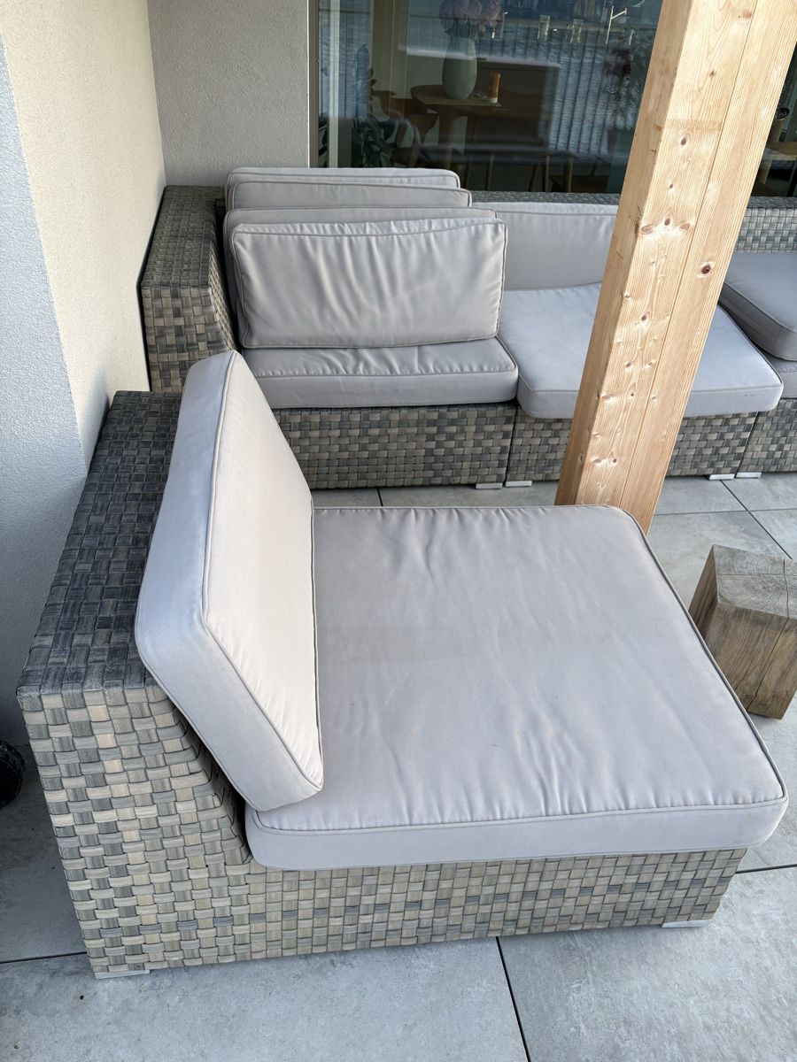 Sedie a sdraio: Gartenlounge, Ratta Outdoor Sofa Set - – Usato da Beckenried venduto da barbuska