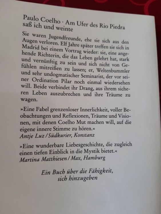 Am Ufer des Rio Piedra sass ich und weinte - Paul Coelho | Kaufen auf ...
