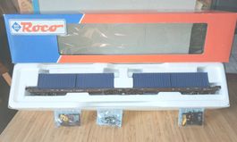 ROCO H0 46563 -1 Wagon à Conteneurs ÖBB  "Comme Neuf"