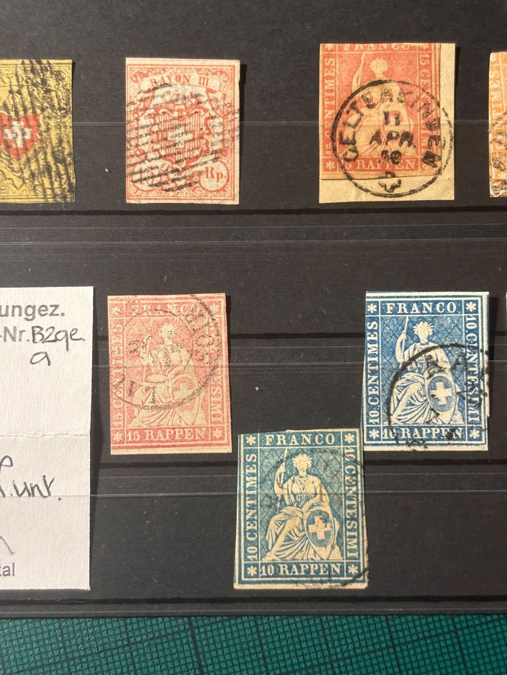 Tutti i francobolli: Lot Rayon und Strubeli mit Mängeln. – Usato da Utzenstorf venduto da Rose0303 2