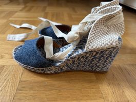 Chloé Espadrille Wedges, Denim, Size 39, Summer Ready!