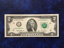 USA TWO Dollar Star Banknote, 2013