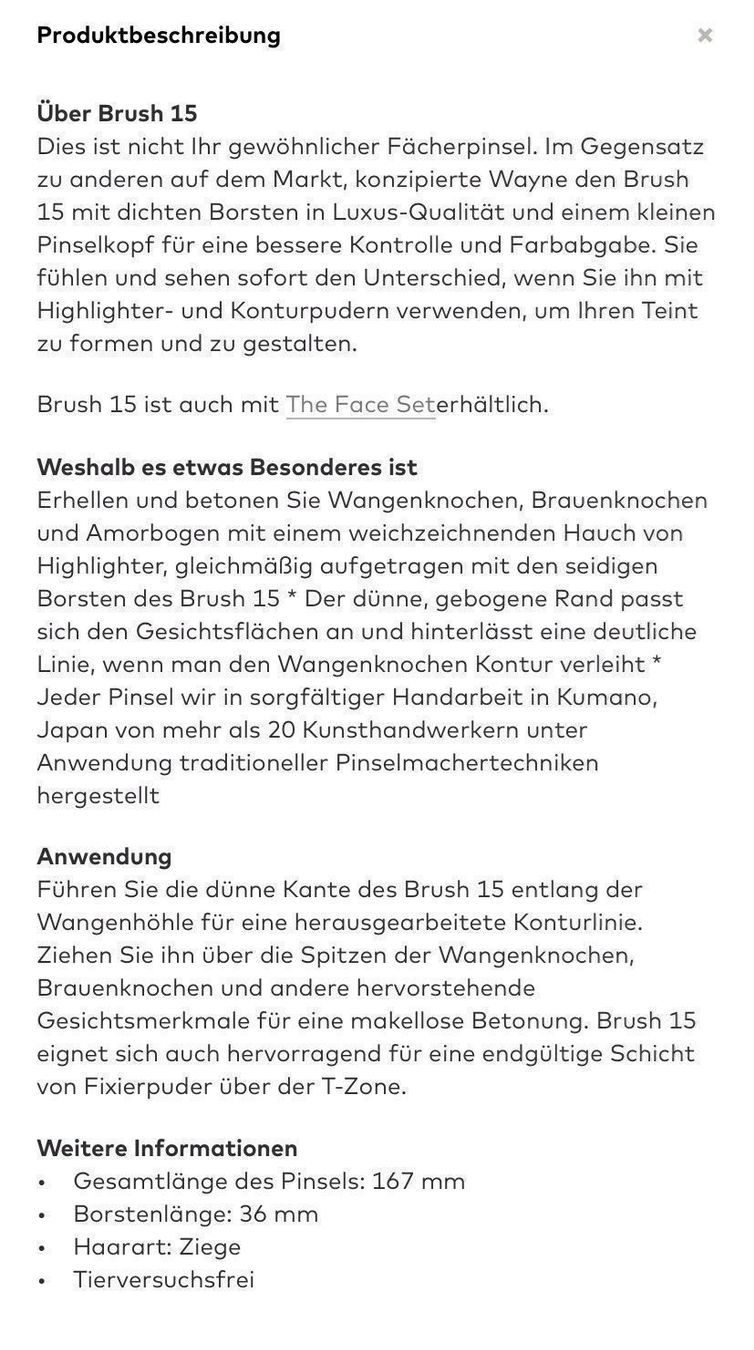 Soins du visage: Wayne Goss Brush 15 Fan, neuwertig – Neuf (Voir description) à Zürich par deruja 5