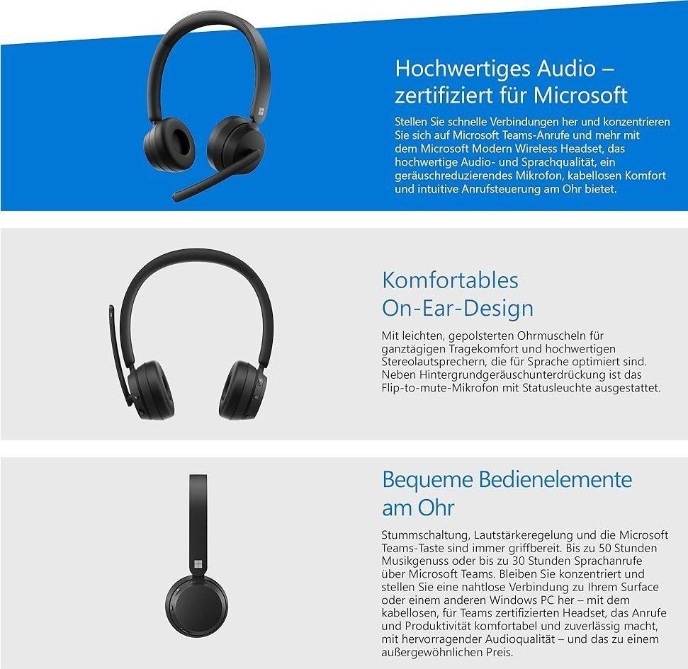 Microsoft Casques audio: kabellos Kopfhörer mit Mikrofon Bluetooth Microsoft – Neuf avec emballage d'origine à Amden par muben_ge98 2