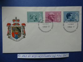 FL 1962 Nr. W29-W31FDC mit Einzelwerten
