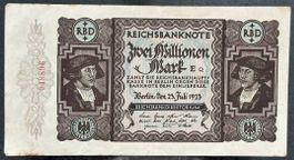 Reichsbanknote 2 Millionen Mark, 1923, Inflationsgeld