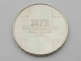 20 Fr Silbermuenze 1995 Confoederatio Helvetica