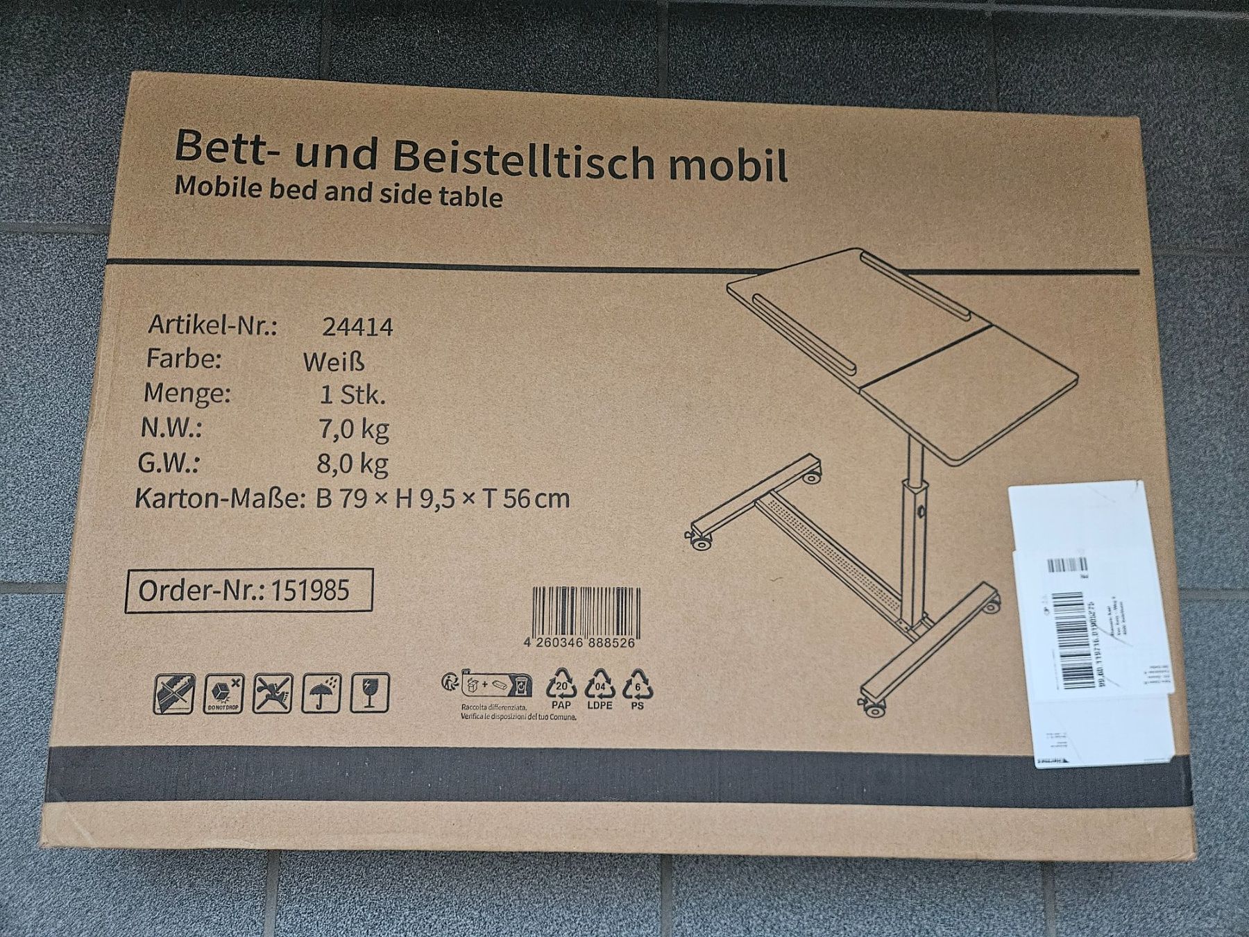Tische: Mobiler Laptoptisch / Beistelltisch auf Rollen – Neu (gemäss Beschreibung) aus Solothurn von Freefly3 6