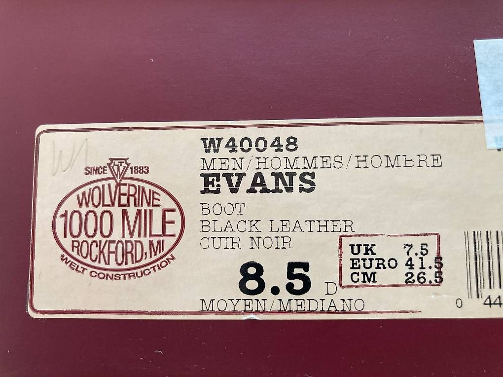Scarpe da uomo: Wolverine 1000 Mile Boots 41.5 Black – Usato da Zürich venduto da Silybel 4
