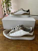 Baskets REGARDE cuir blanc beige femme T37 Portugal